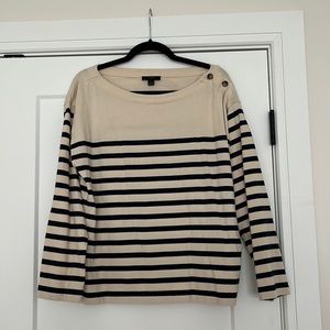 JCrew boatneck striped shirt
